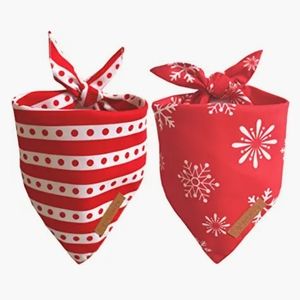 Pet Christmas Bandanas, Set of Two